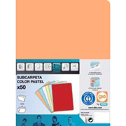 GIO SUBCARPETA COLOR PASTEL 180G A4 NARANJA 400040550